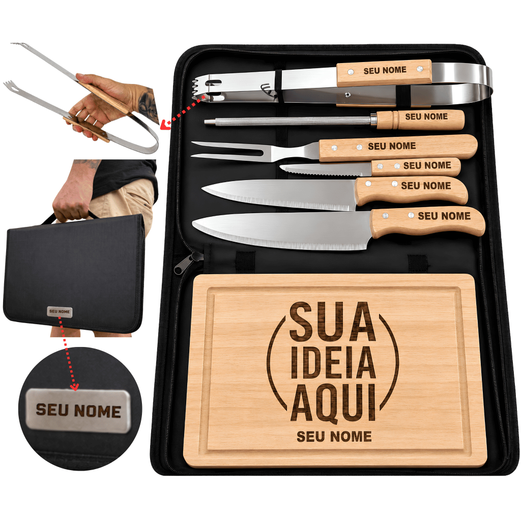 Kit Churrasco Com 9 peças