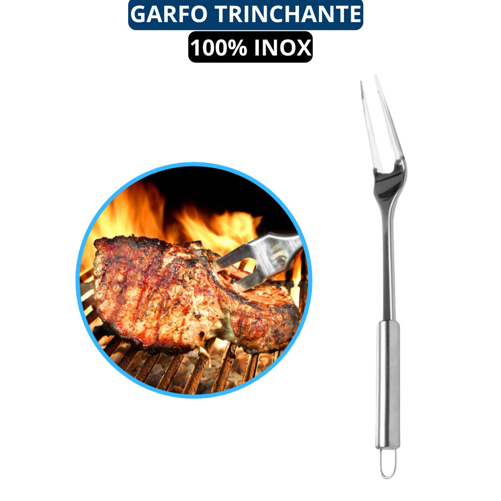 Kit com 6 Utensílios de Cozinha em Aço Inox