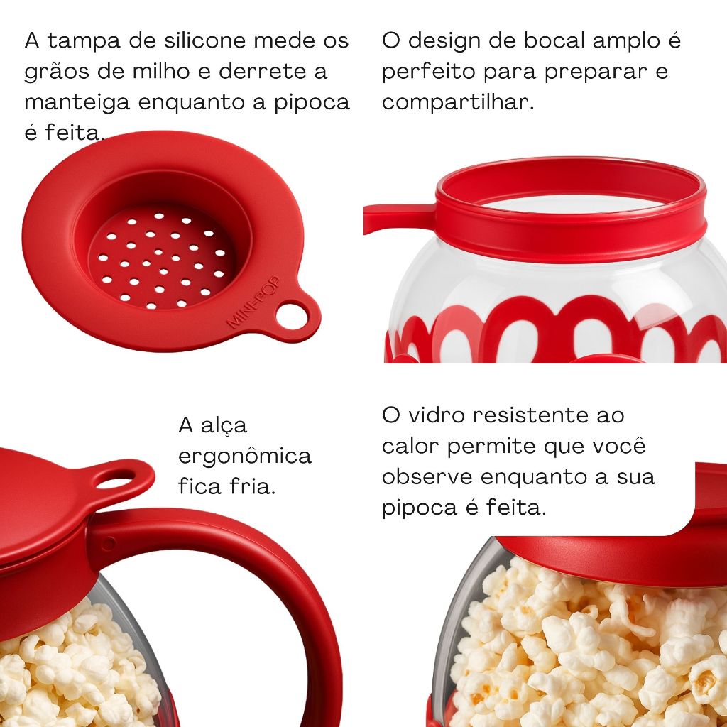 Pipoqueira fitness para Micro-ondas