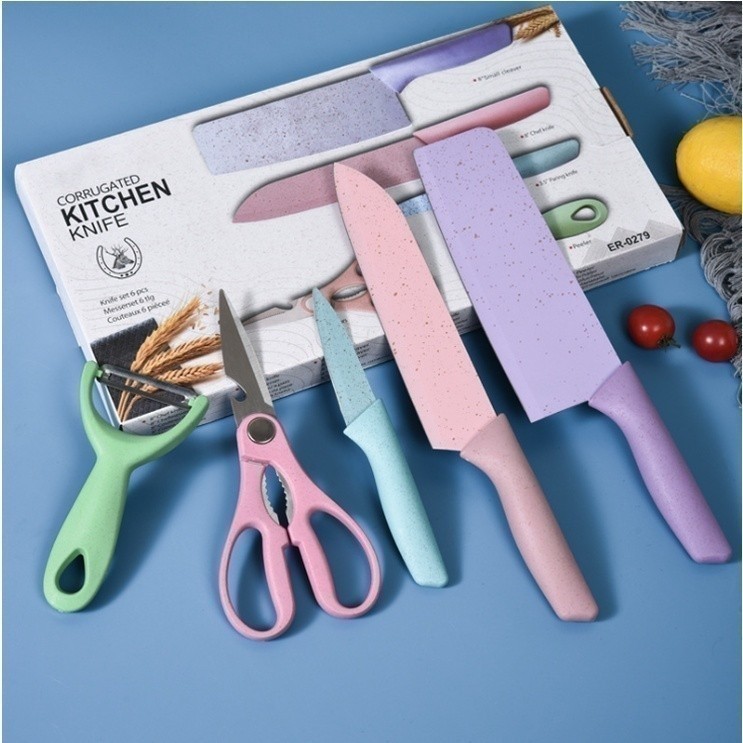 Kit Conjunto de facas Cozinha Gourmet 6 Peças