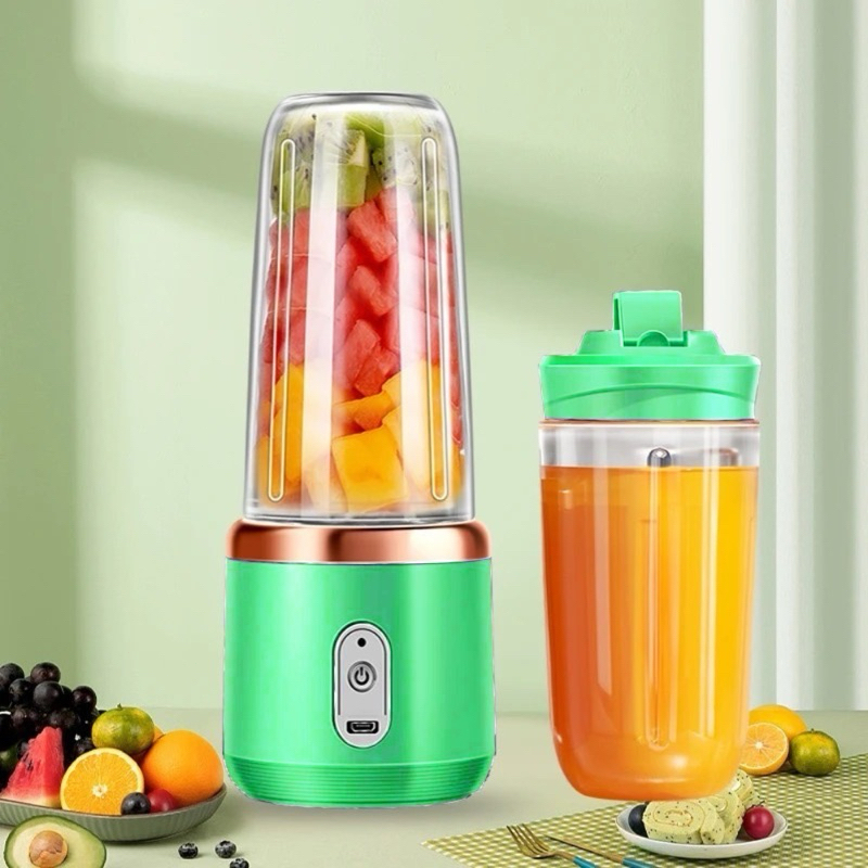 Mini Espremedor Elétrico/ Liquidificador Portátil 400ml 6 Lâminas