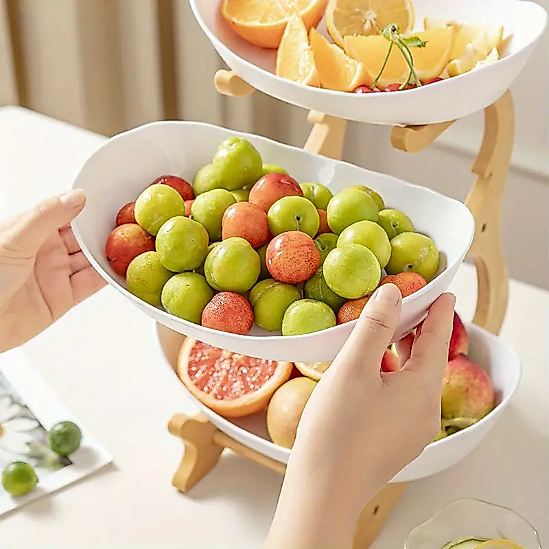 Fruteira com 3 andares+ Bandeja para Lanche Suporte Decorativo