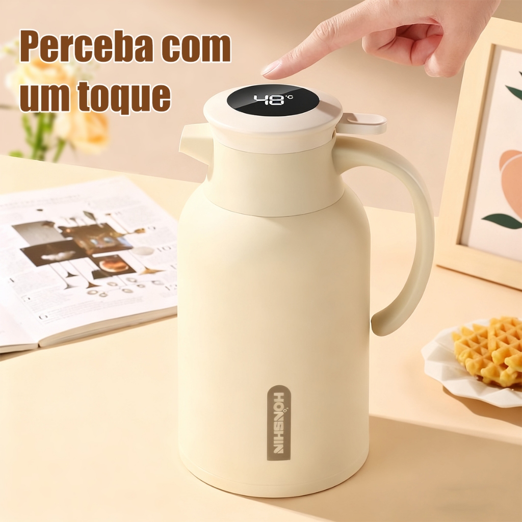 Garrafa Térmica Inteligente 1L Com Display Digital Com Temperatura
