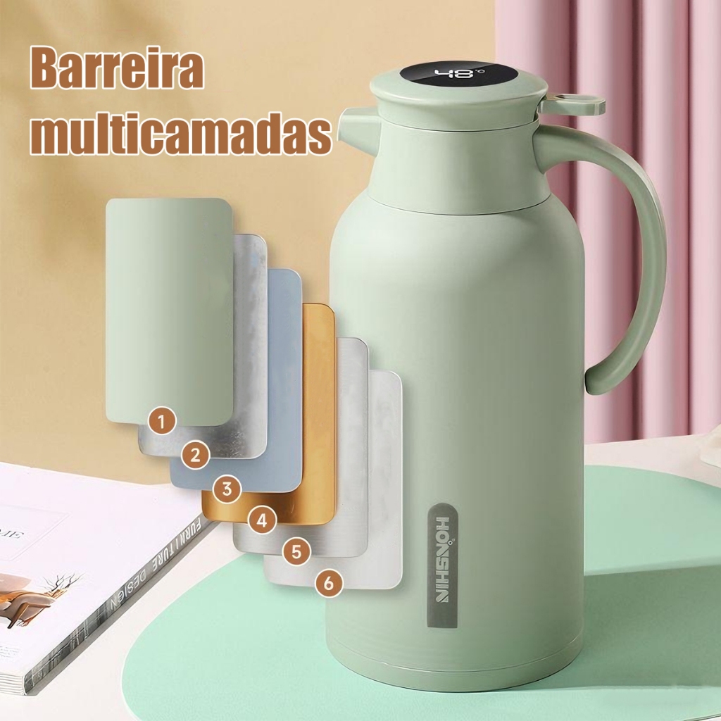 Garrafa Térmica Inteligente 1L Com Display Digital Com Temperatura