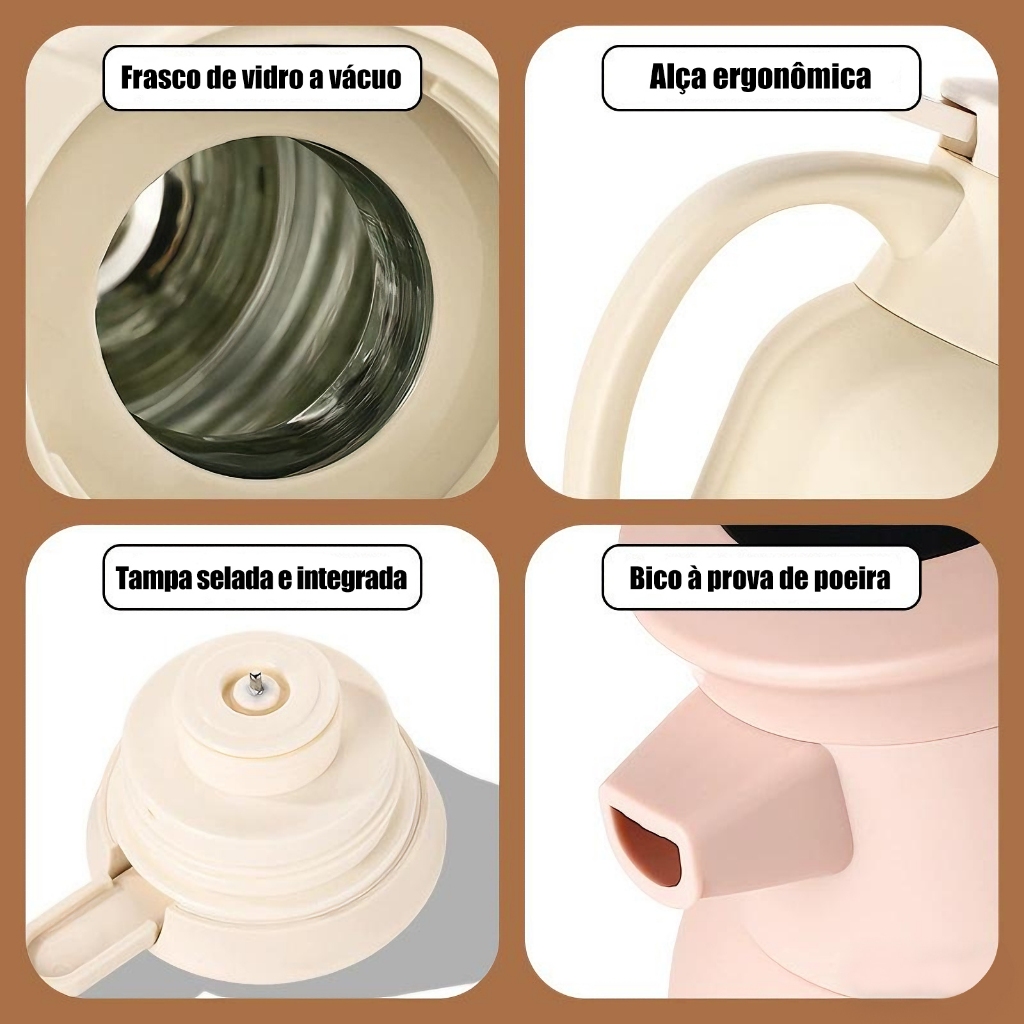 Garrafa Térmica Inteligente 1L Com Display Digital Com Temperatura