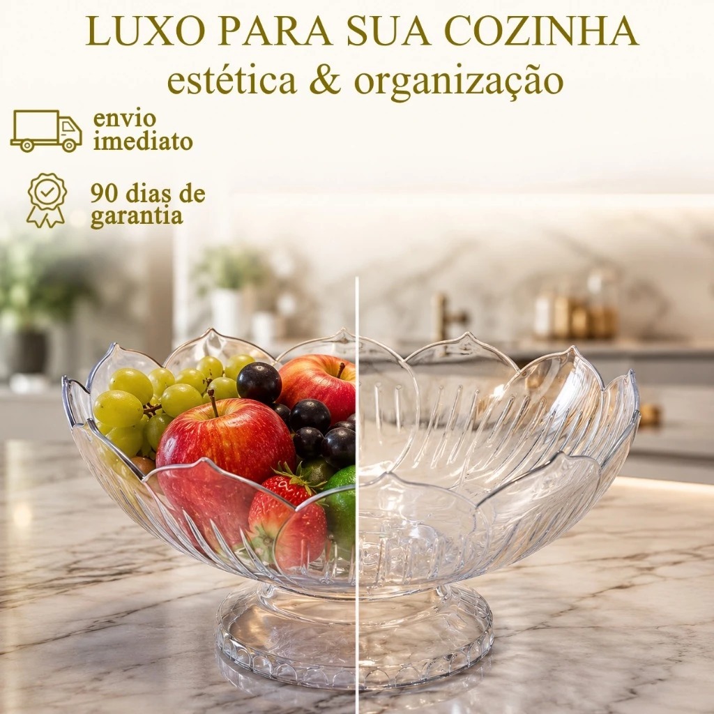 Fruteira Transparente Grande