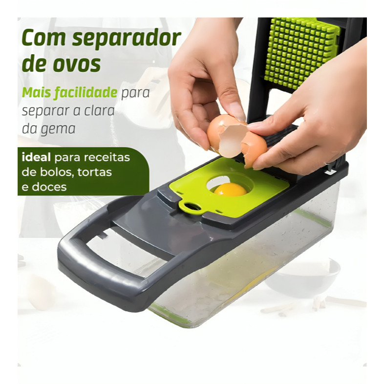" Fatiador Cortador Ralador de Legumes Multiuso & Elegância para Cozinha... De Slicer Aço Inox 14 x 1 _ Verduras frutas"