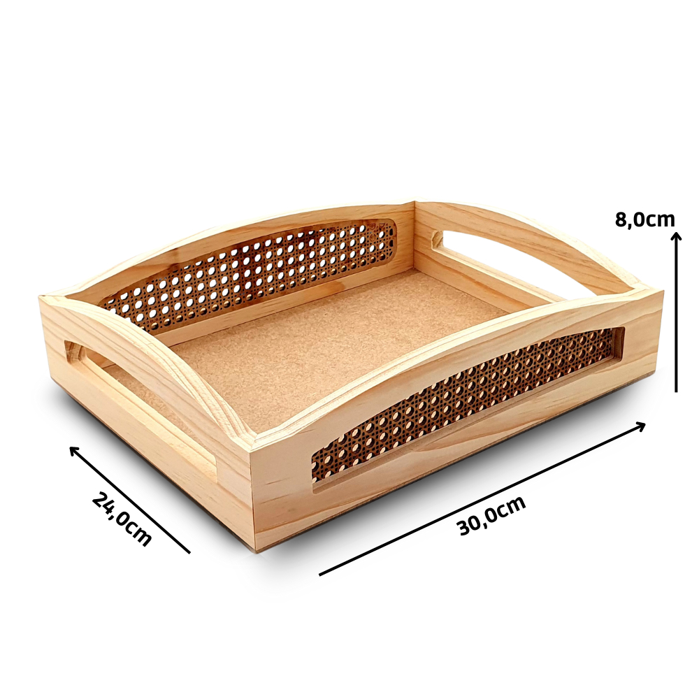 " Kit Bandeja e Porta Guardanapo em Madeira Pinus – Decoração Estilo Farmhouse Mesa Posta"