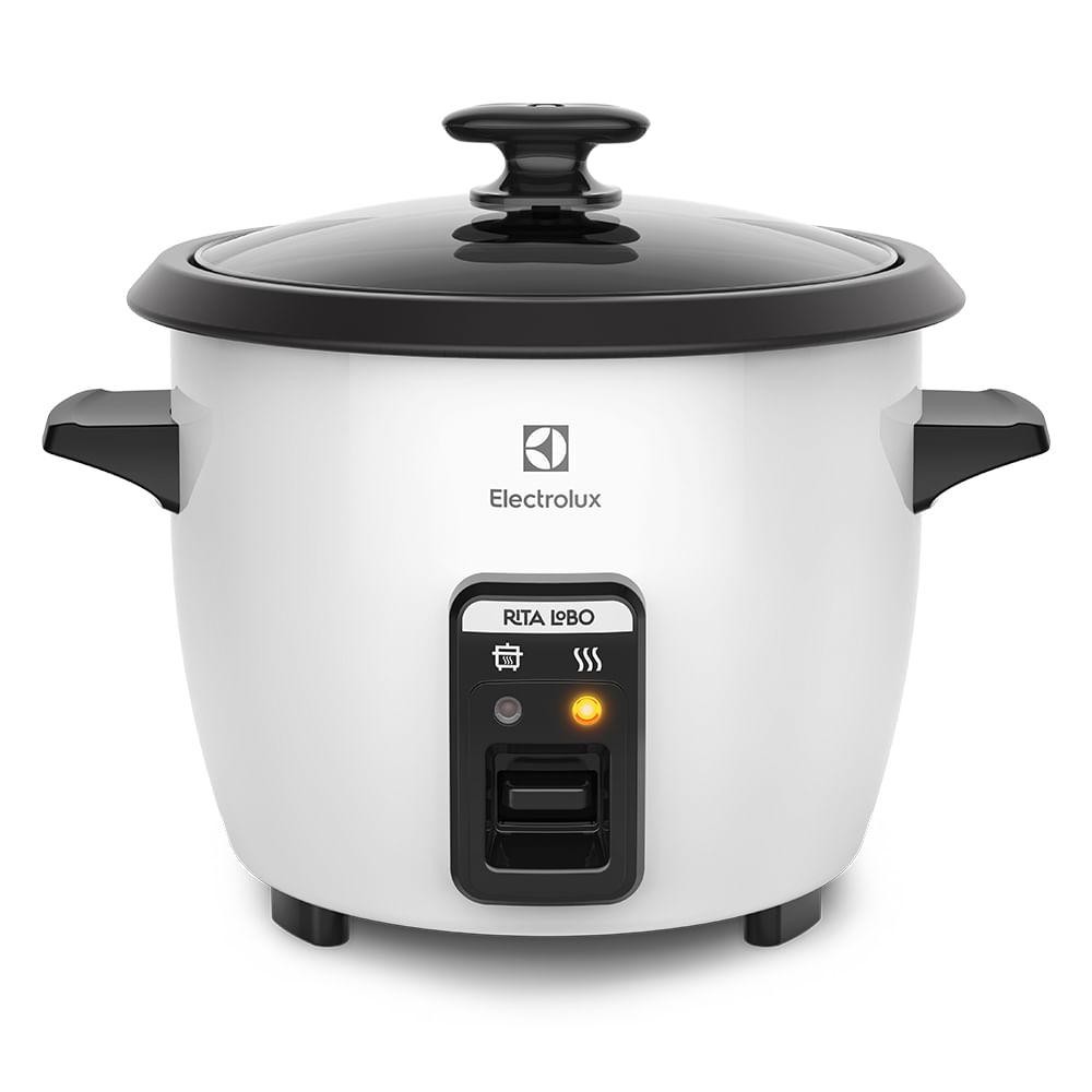 "Panela de Arroz Elétrica Electrolux por Rita Lobo 1,3L Branca Efficient RCB50"