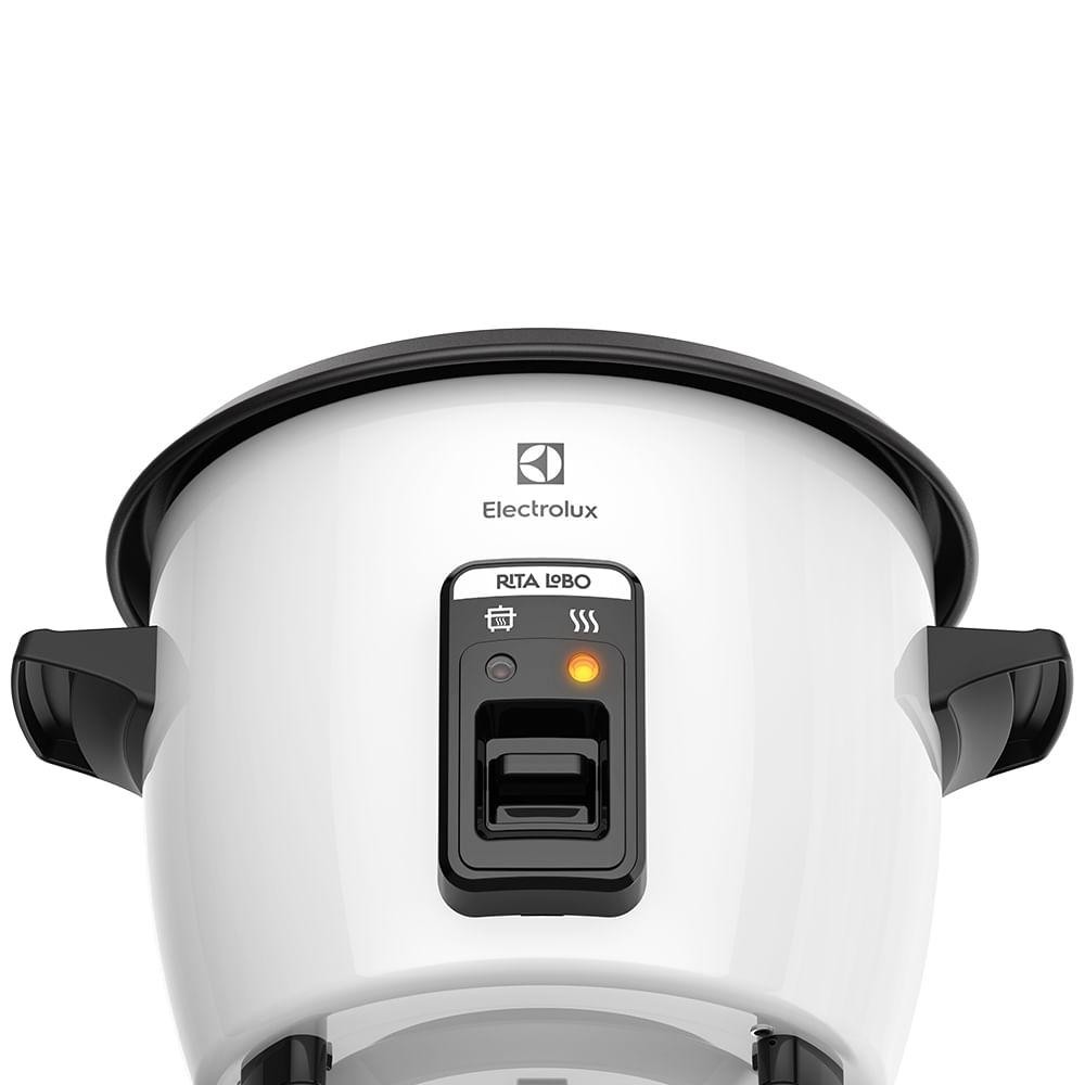 "Panela de Arroz Elétrica Electrolux por Rita Lobo 1,3L Branca Efficient RCB50"