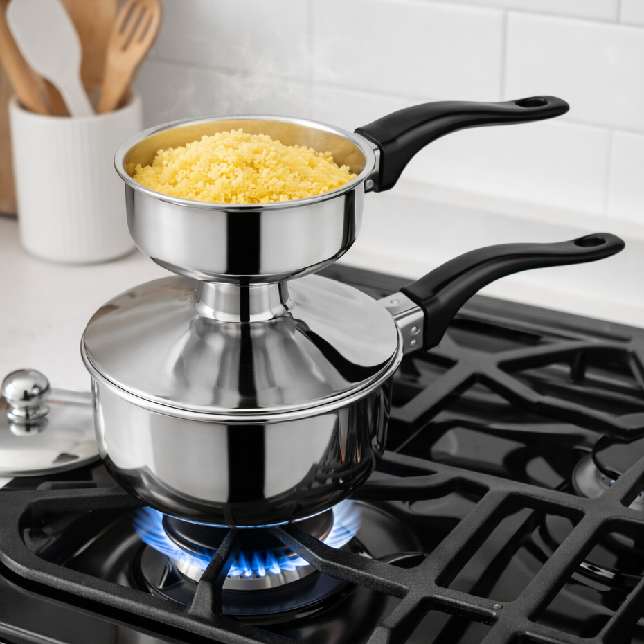"Mini Cuscuzeira Individual Aço Inox Premium Importado"