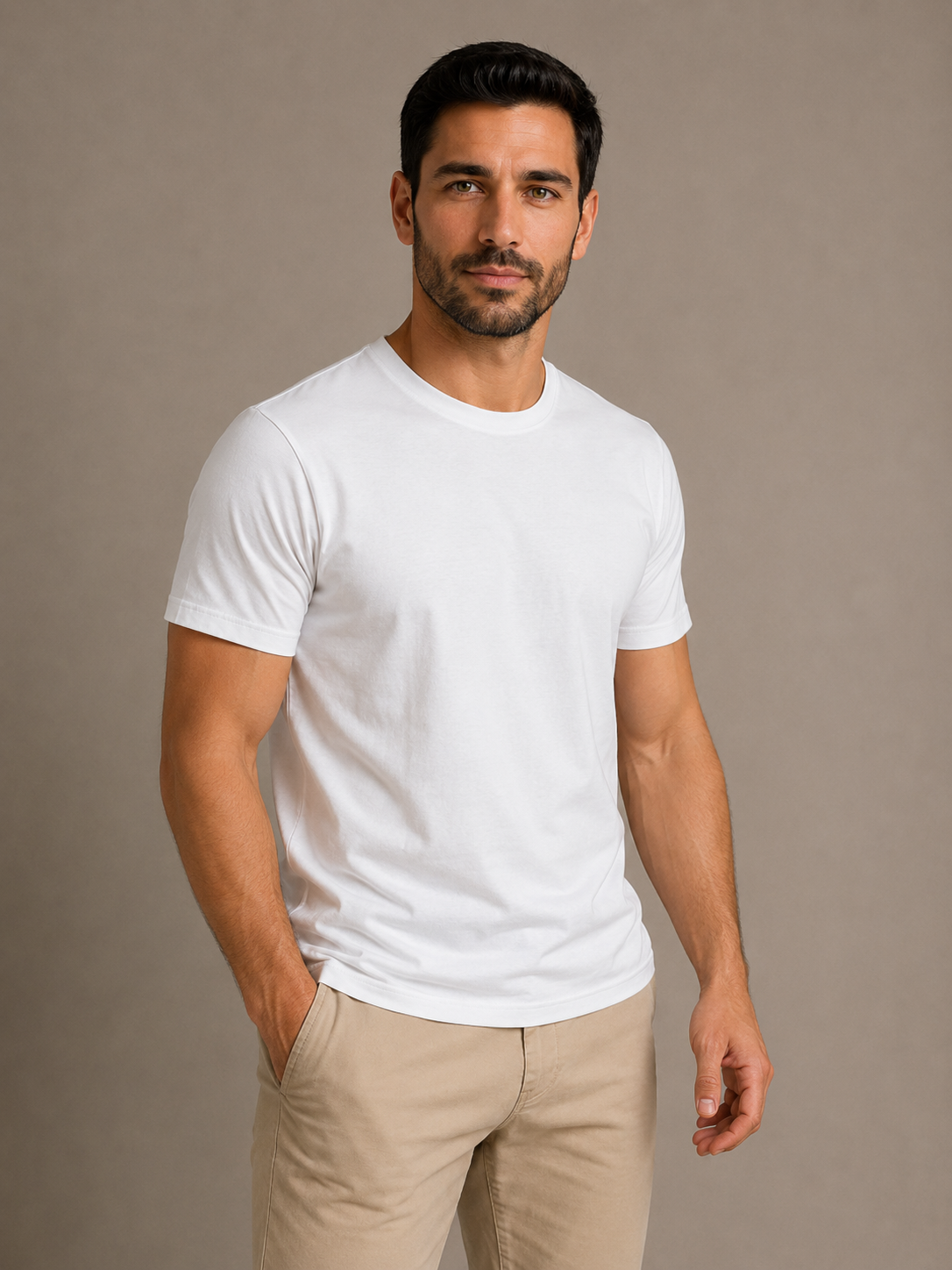 Camiseta Branca de Algodão Egípcio