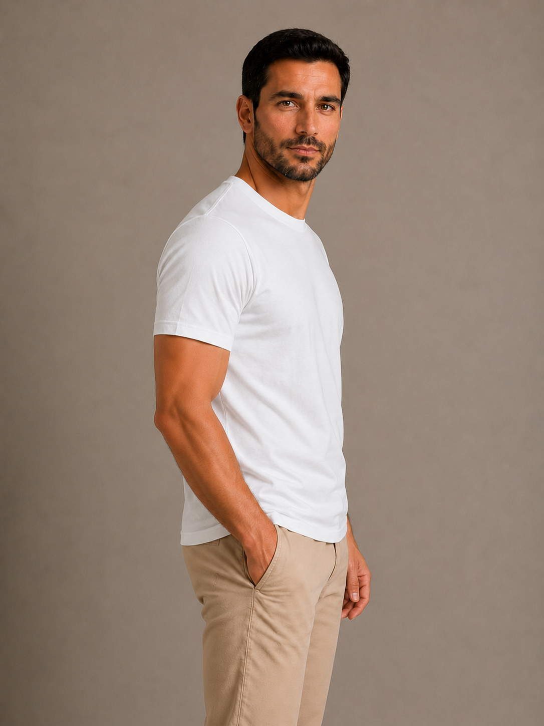 Camiseta Branca de Algodão Egípcio