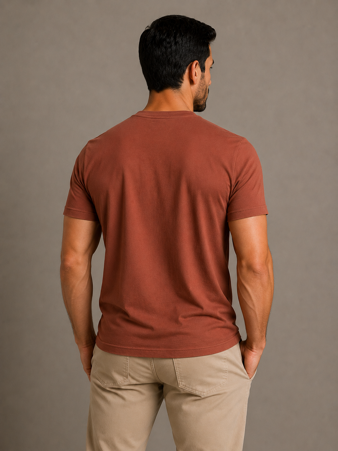 Camiseta Marrom de Algodão Egípcio