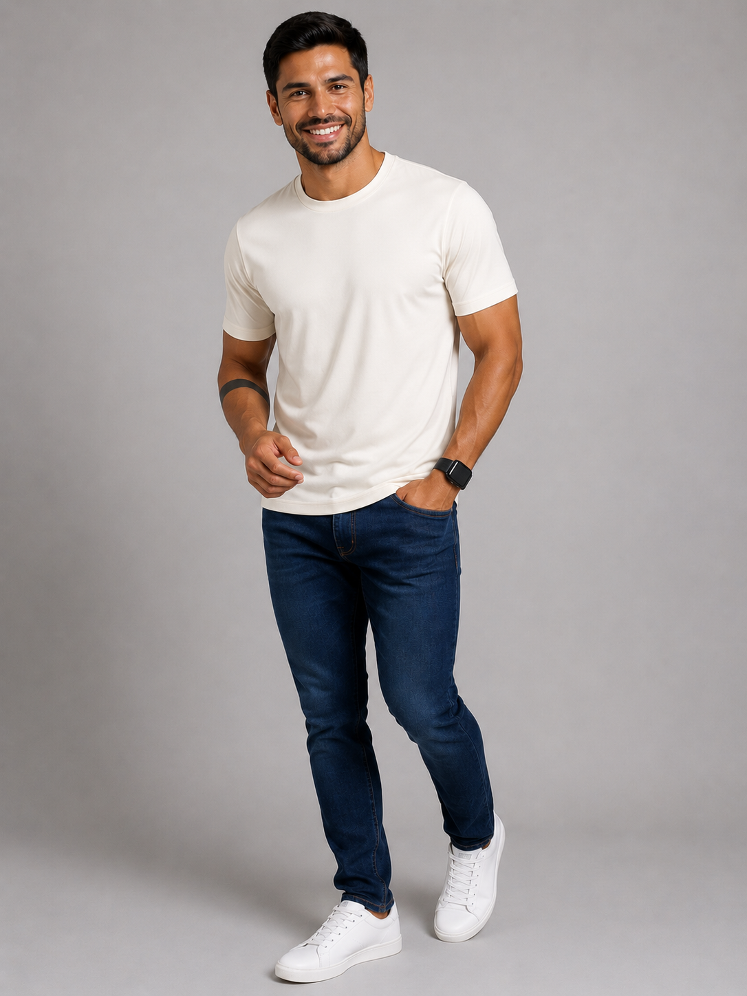 Camiseta Algodão Premium Branca Confortável