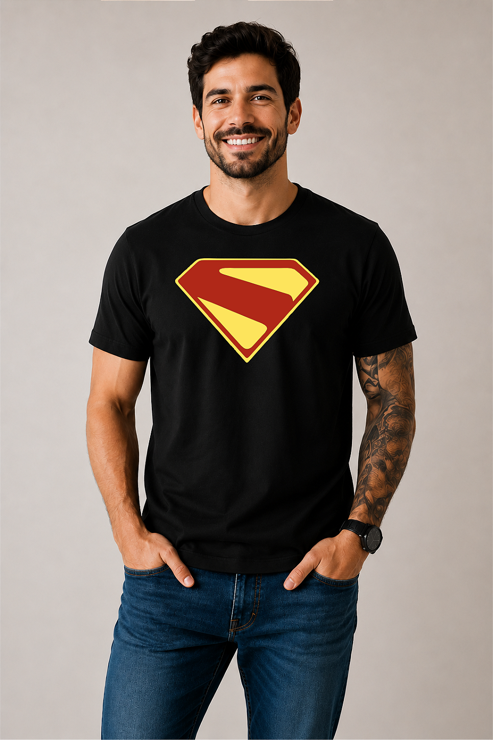 Camiseta Algodão Premium Estampa Superman