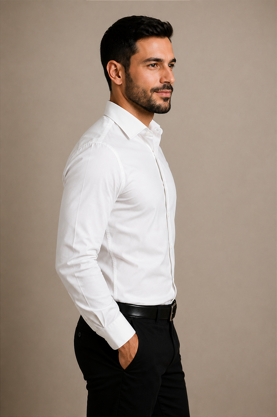 Camisa Social, Masculina, Branca