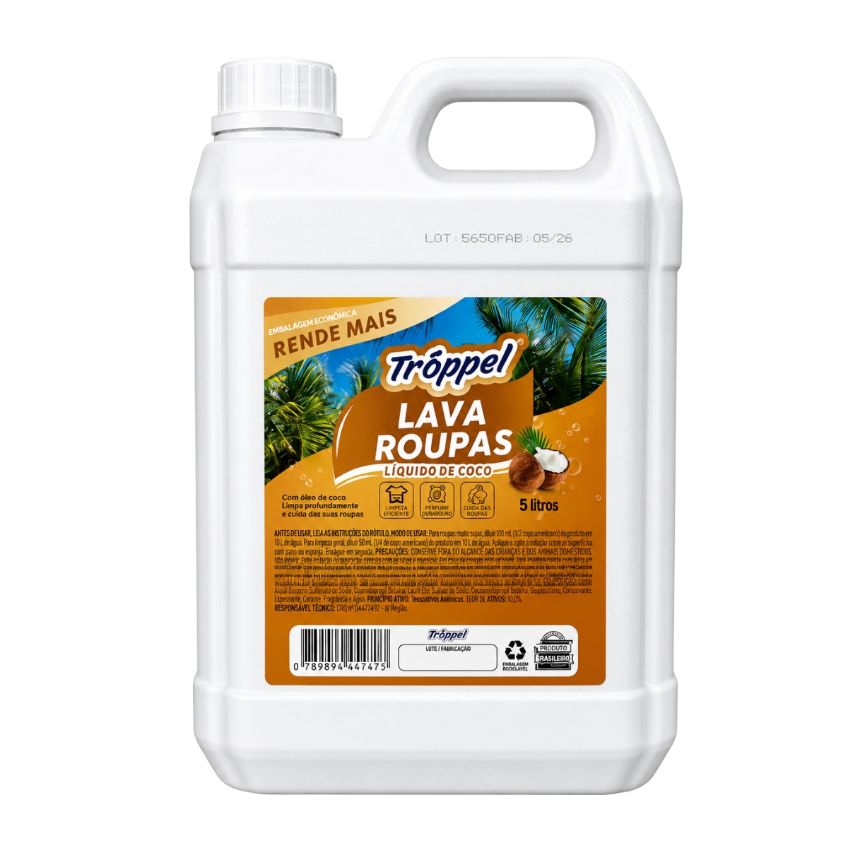Lava Roupas de Coco Troppel 5L