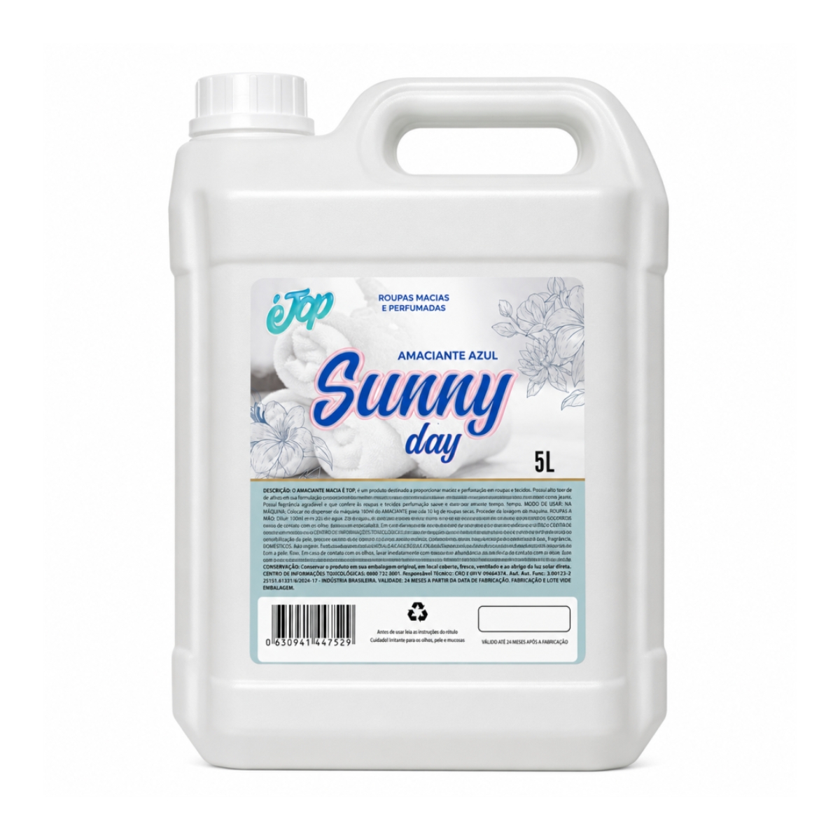 Amaciante p/ Roupas Sunny Day Azul 5L