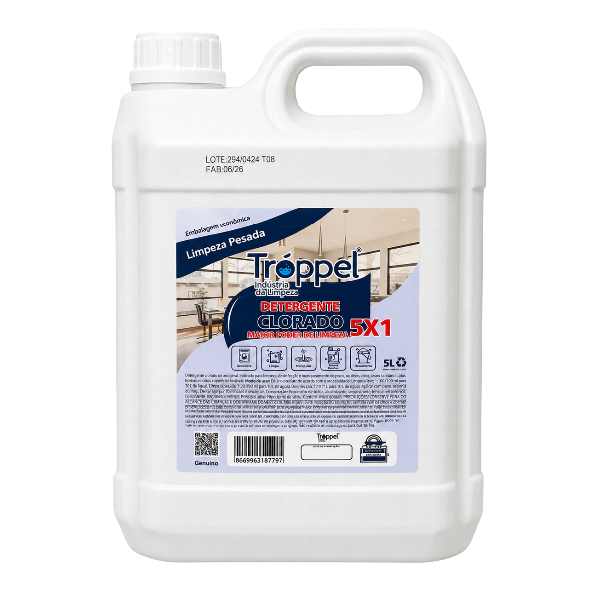 Detergente Clorado Troppel 5L
