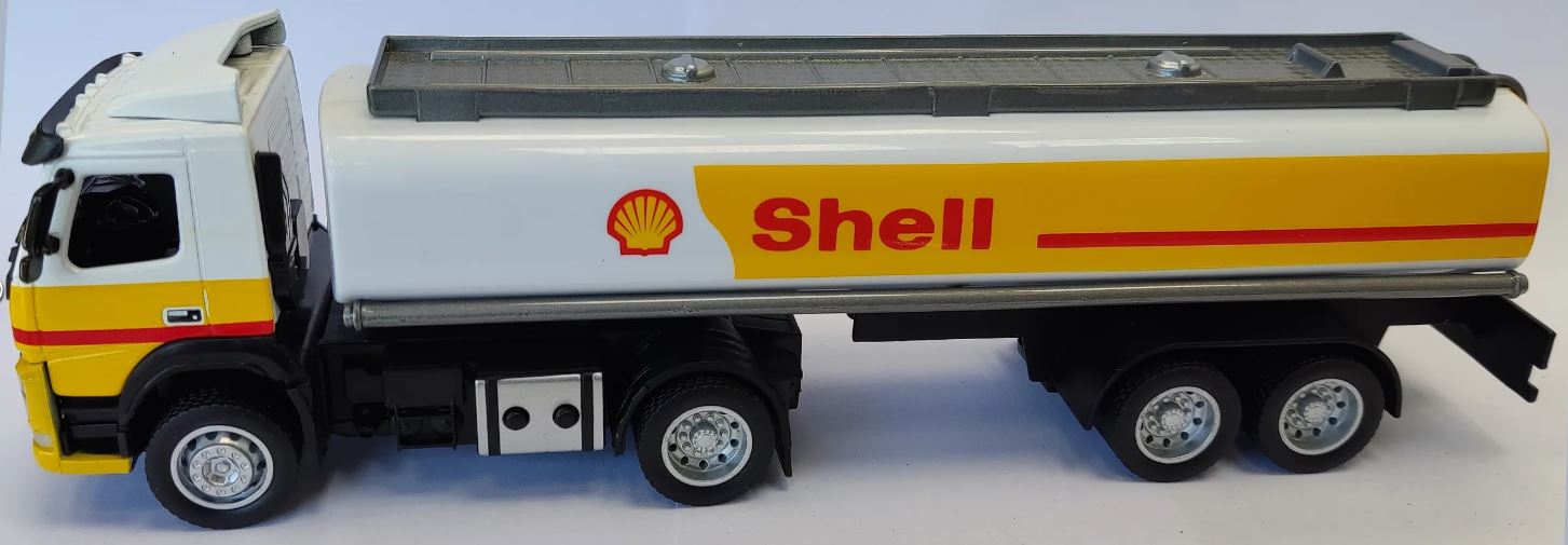 1/50 CAMINHAO VOLVO TANQUE SHELL COM LUZ E SOM