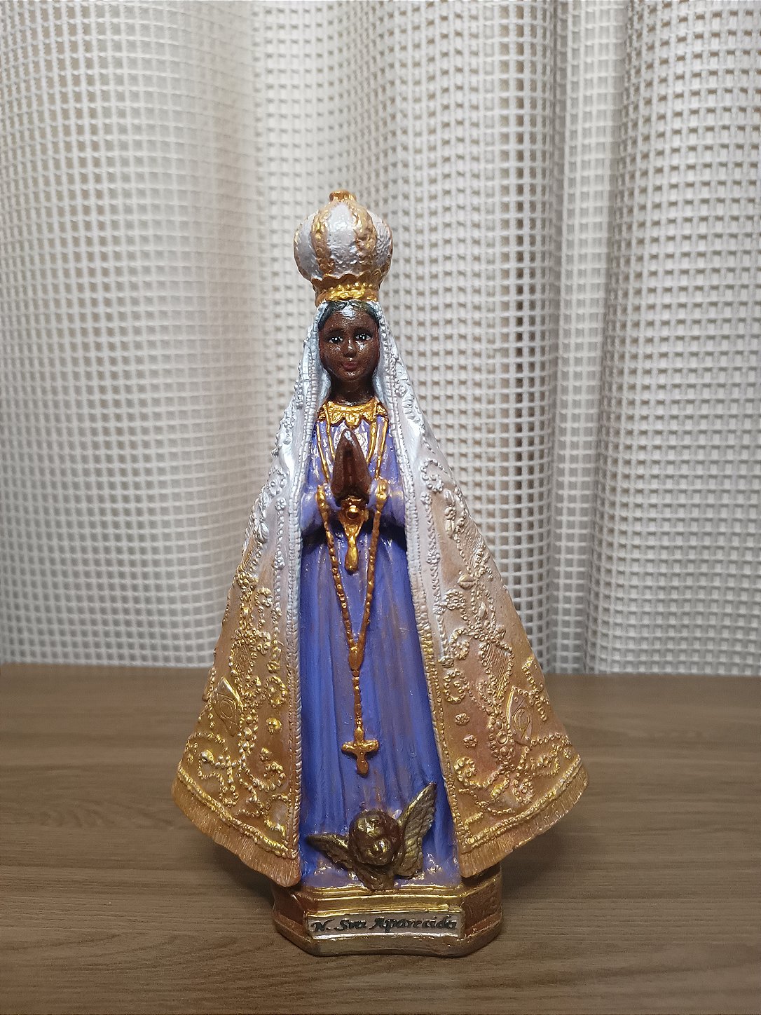 Estátua Nossa Senhora Aparecida em Gesso 22 cm