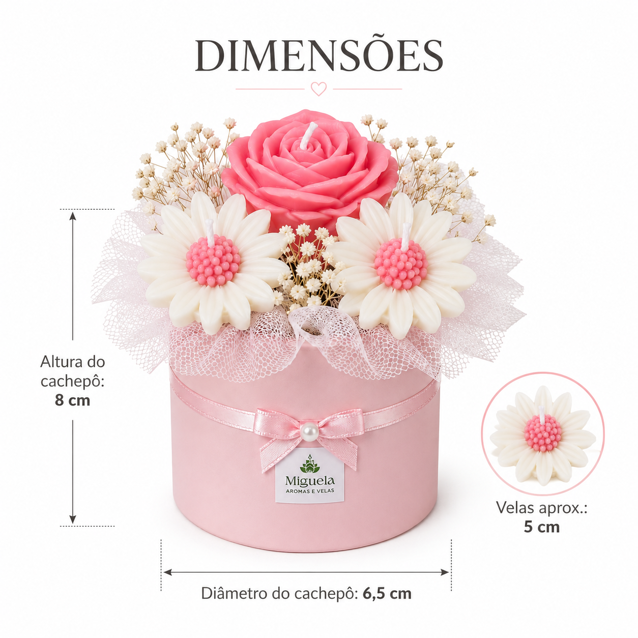 Mini Buquê 3 Flores