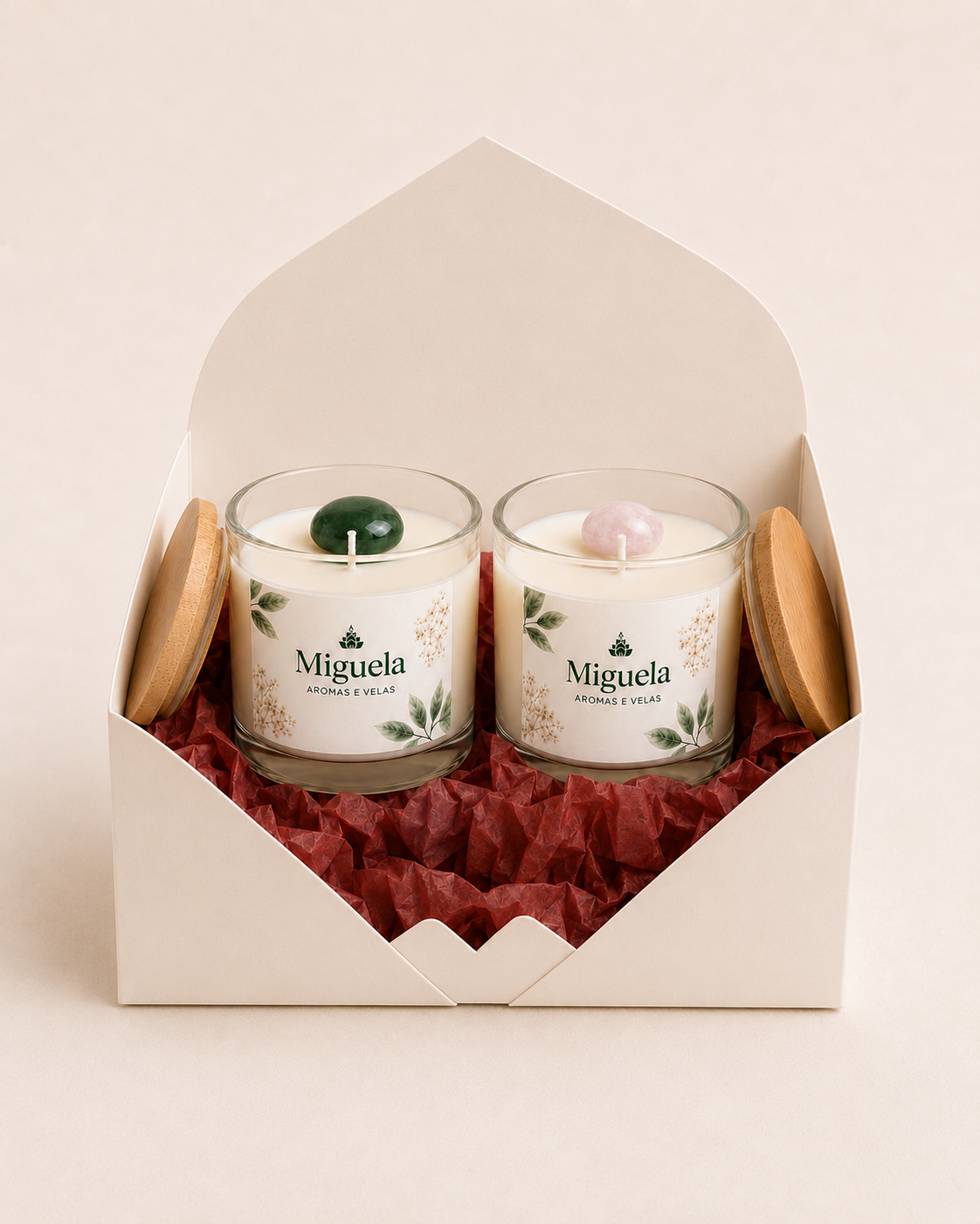 Kit Duas Velas Pedras