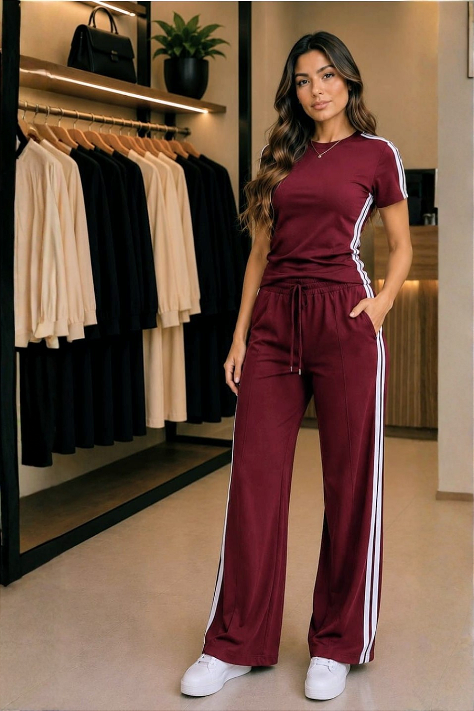 Conjunto Track Sport Manga Curta