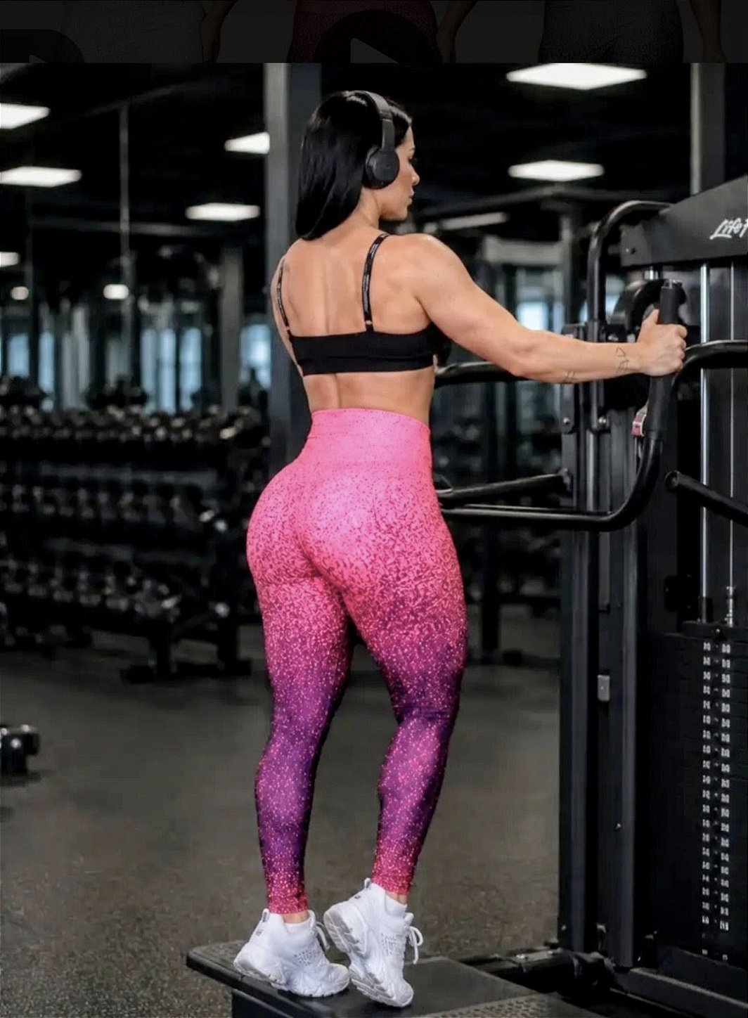 Calça Legging Suplex Premium Degrade Cós Alto