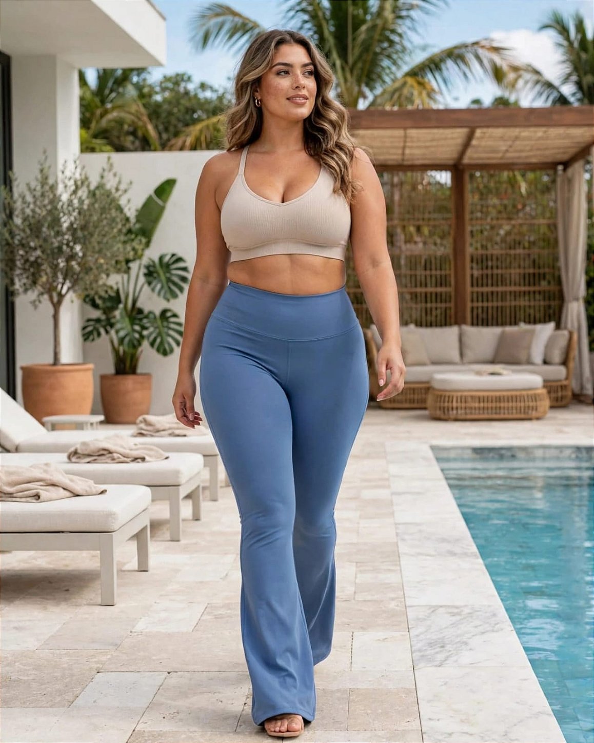 LEGGING FLARE ALLURE - Poliamida Touch-Soft 310G