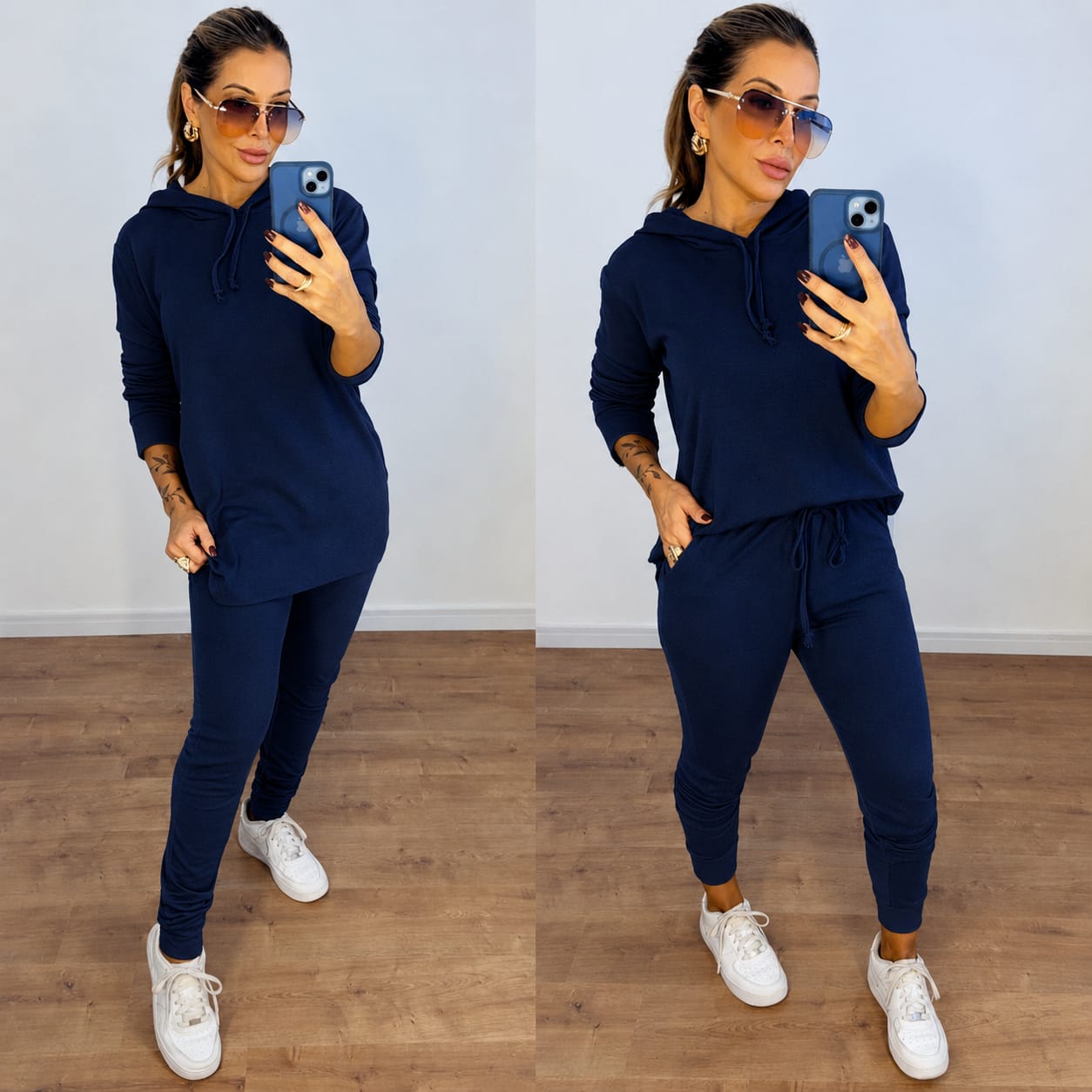 Conjunto elegante Blusa e calça