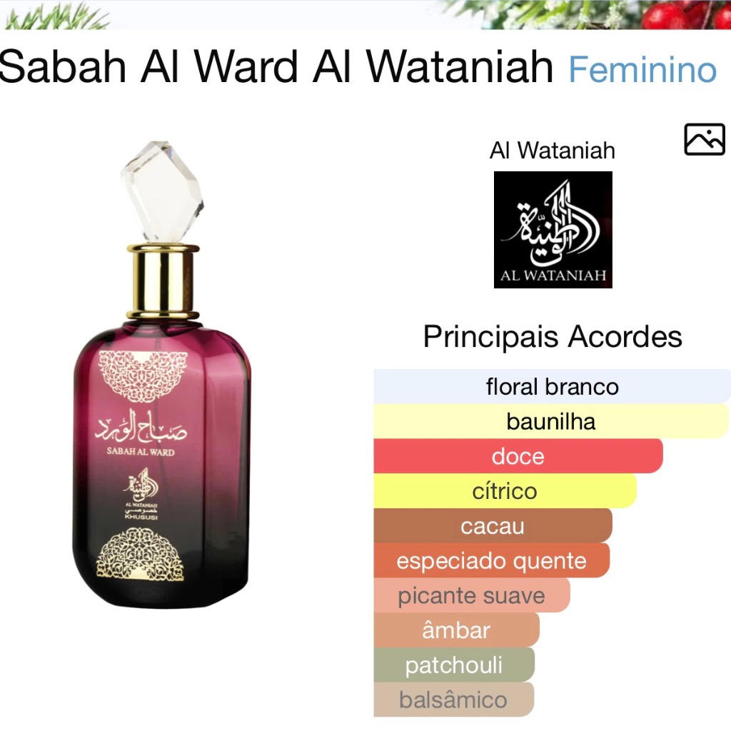 Perfume Sabah Al Ward Al Wataniah Eau de Parfum 100ml - Feminino
