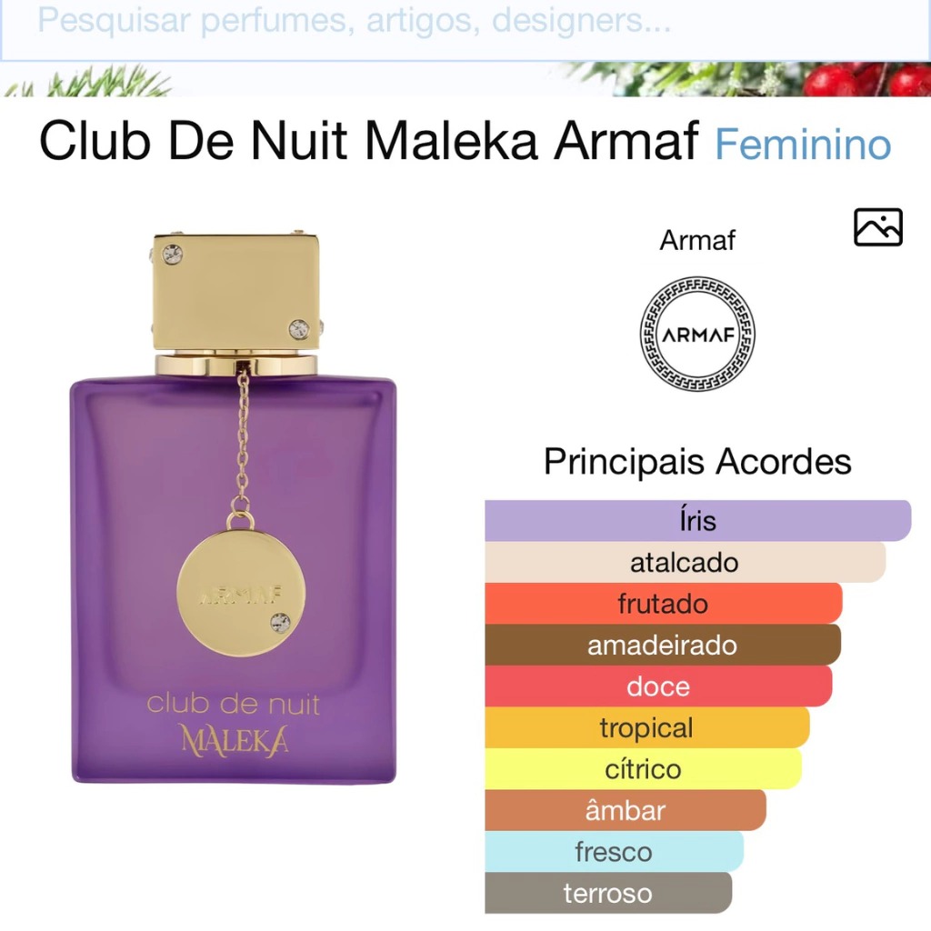 Perfume Armaf Club De Nuit Maleka Eau de Parfum 105ml - Feminino