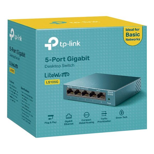 Switch Gigabit 5 Portas TP-Link LS105G