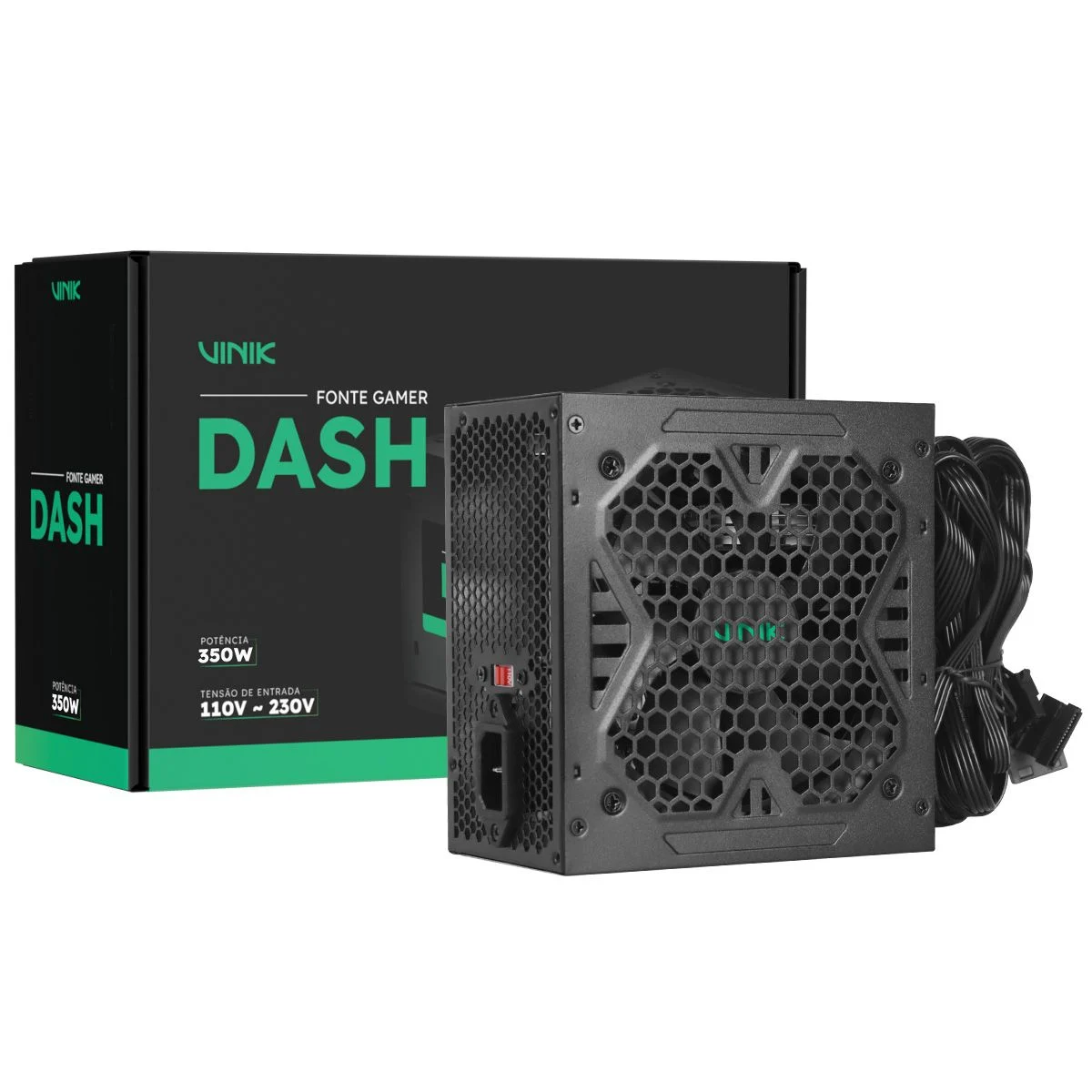 Fonte Gamer Vinik Dash 350W Preta