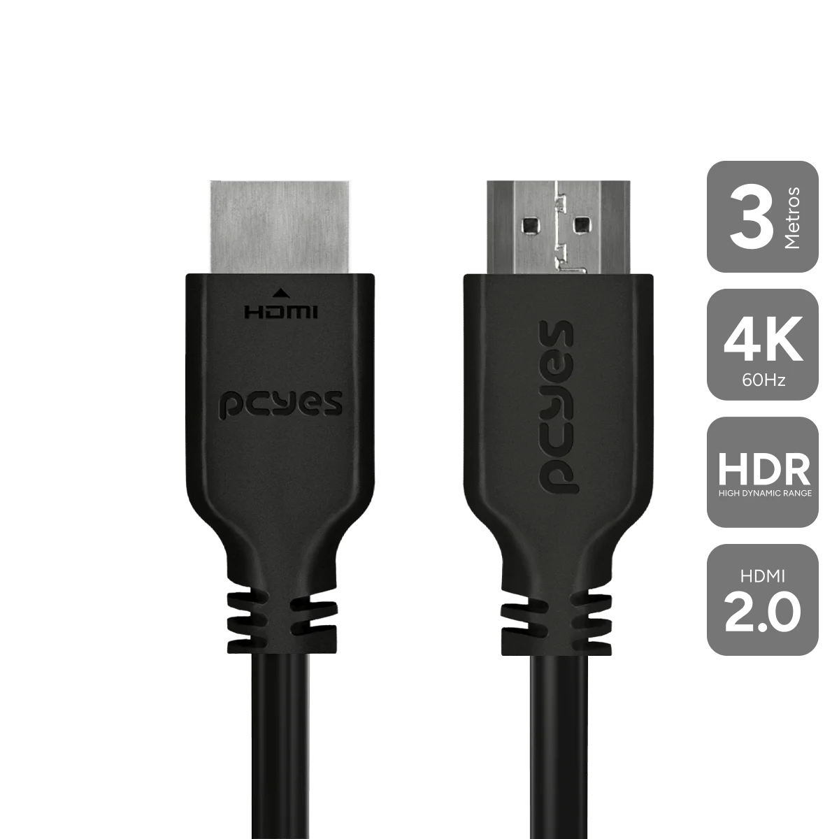 Cabo HDMI 2.0 Pcyes 4K 60Hz 3m