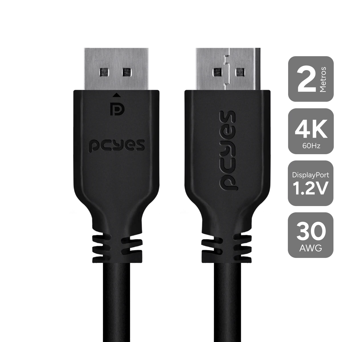 Cabo DisplayPort 1.2 PCYES 2 Metros