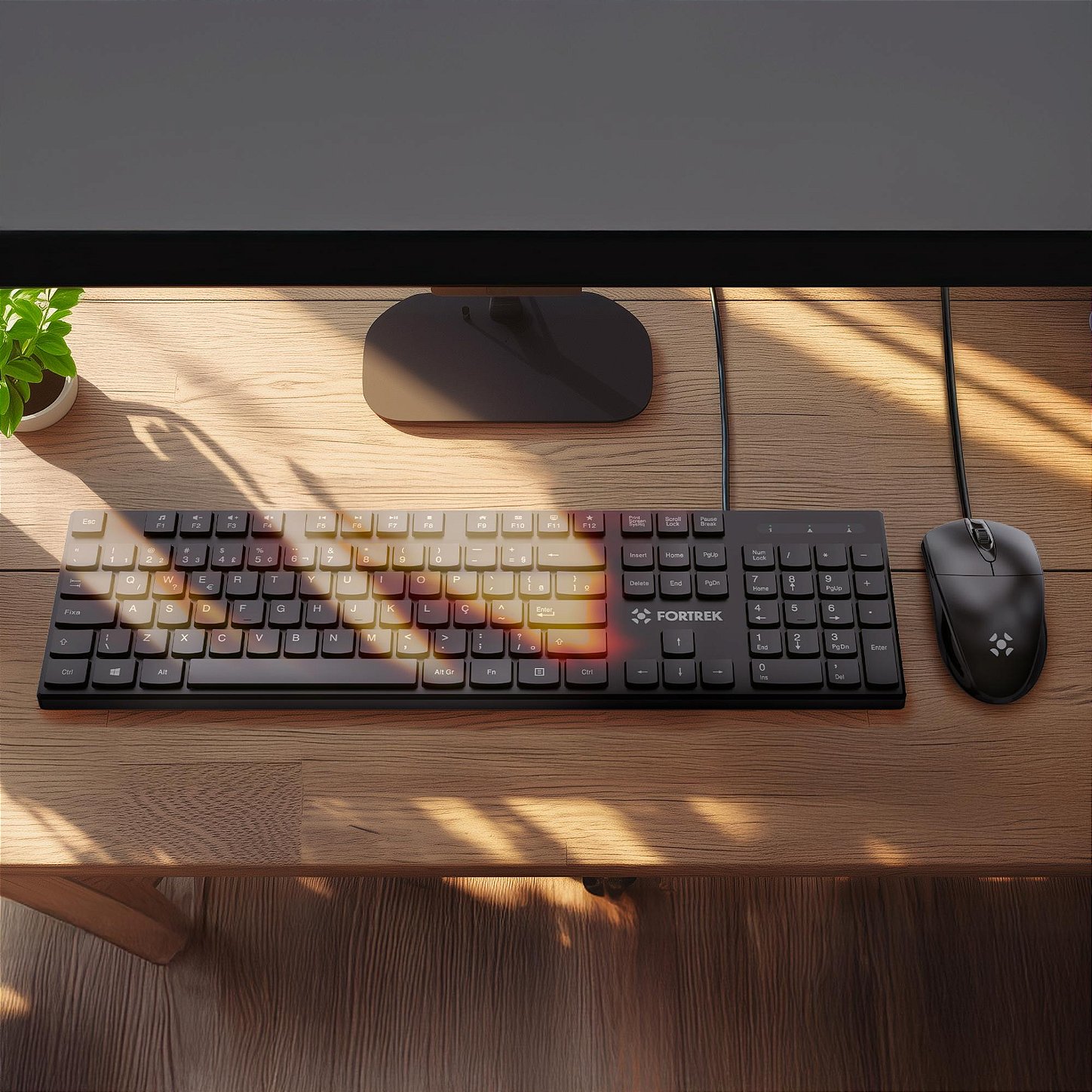 Kit Teclado e Mouse Fortrek C13 USB ABNT2