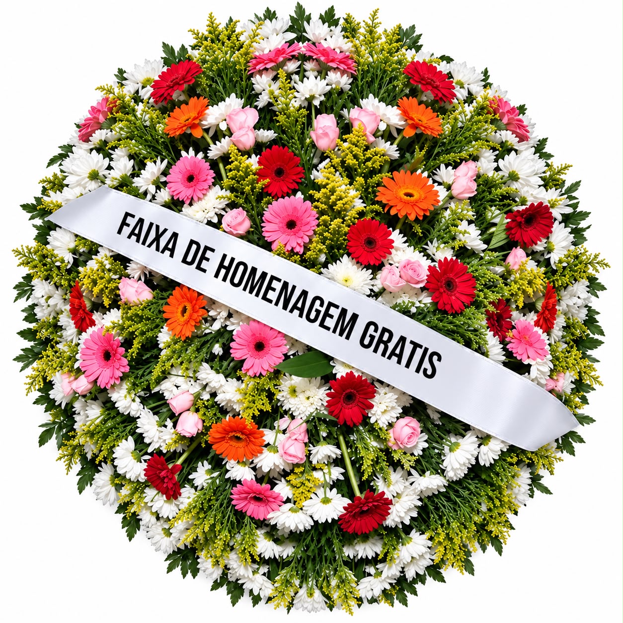 Coroa de Flores Eterna Homenagem ELABORADA NA HORA