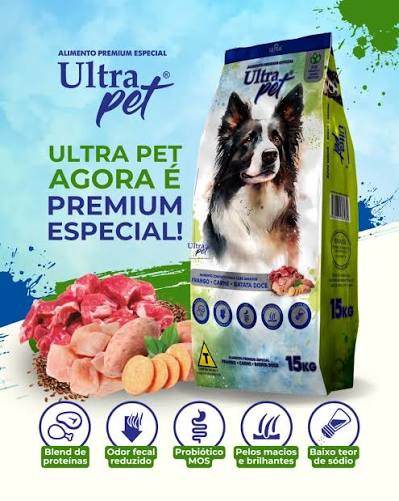RAÇÃO ULTRA PET PREMIUM ESPECIAL 15KG