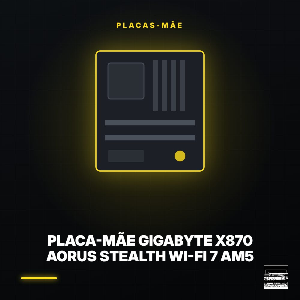 Placa-Mãe Gigabyte X870 Aorus Stealth Wi-Fi 7 AM5 PRETA