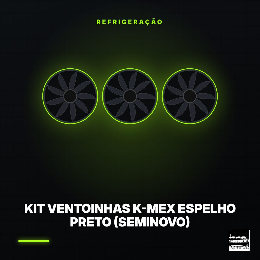 Kit Ventoinhas K-Mex Espelho Preto (Seminovo)