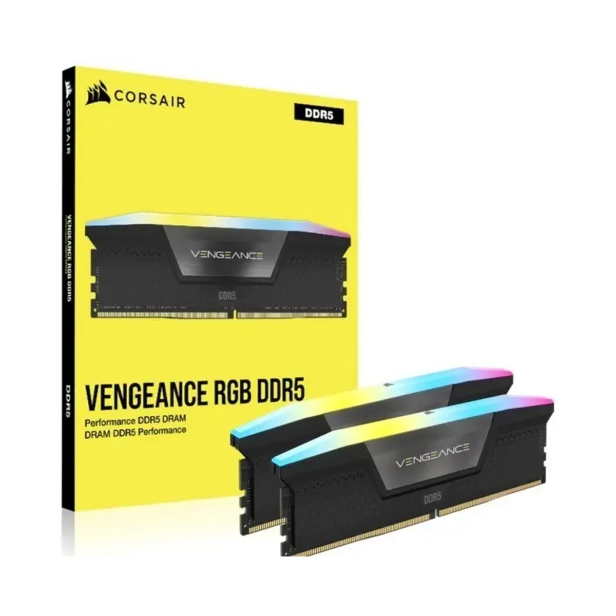 Memória Corsair Vengeance RGB 32GB (2x16GB) DDR5 6200MHz CL36 Preta