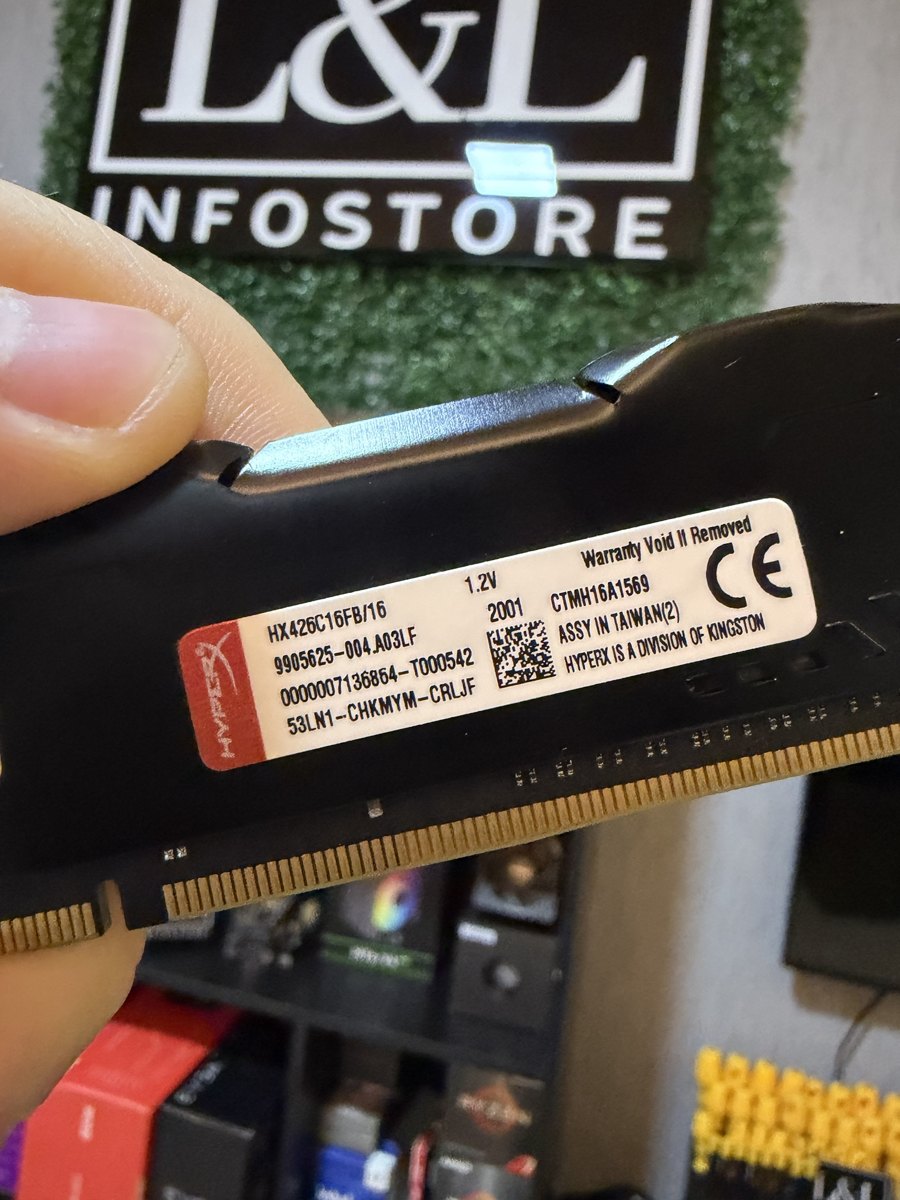Memória Kingston HyperX Fury 16GB (1x16GB) DDR4 2666MHz CL16 Preta (Seminovo)