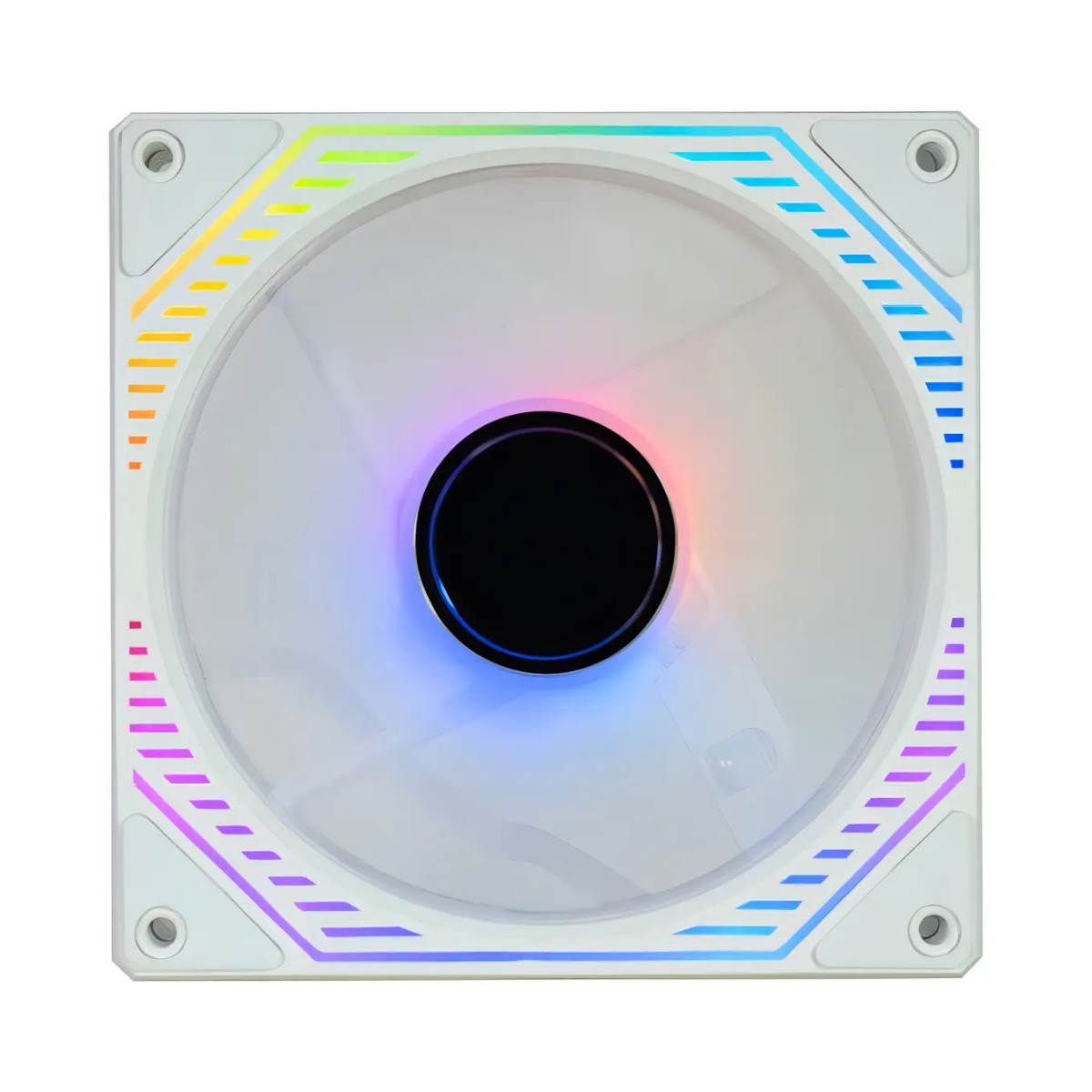 Kit 3 Ventoinhas K-Mex Infinity3D AAUW ARGB 120mm com Controle Branco