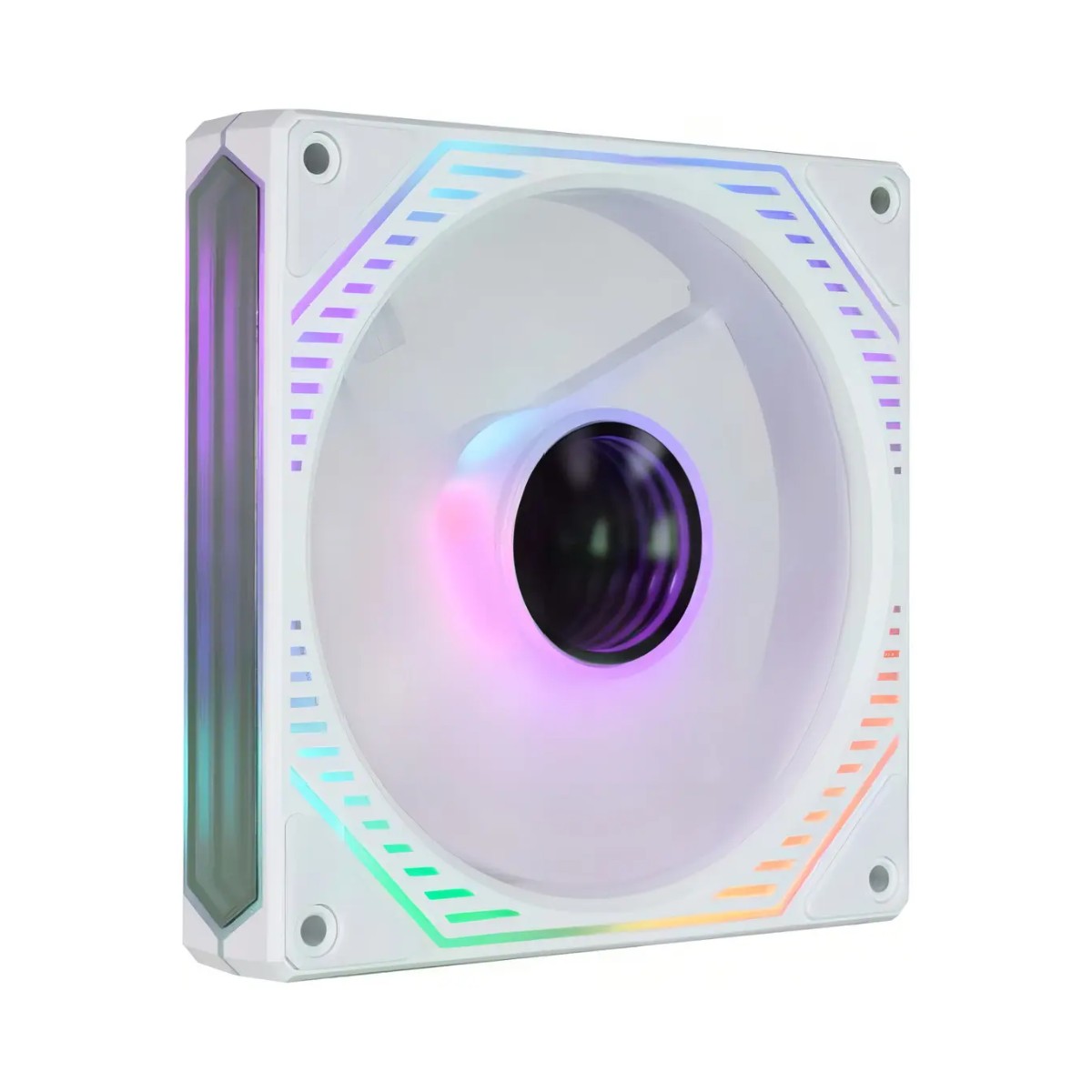 Kit 3 Ventoinhas K-Mex Infinity3D AAUW ARGB 120mm com Controle Branco