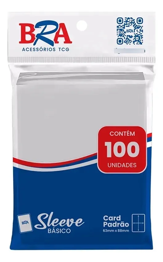 100 Sleeve + 10 Toploader BRA Para Pokemon, Magic E Outros