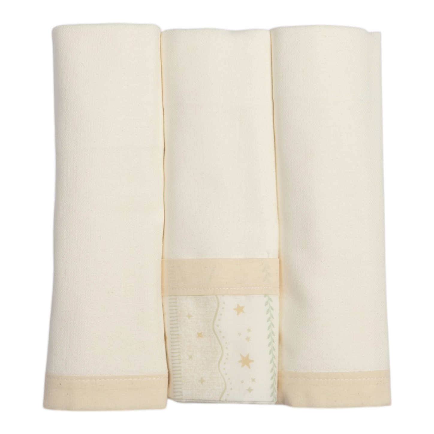 Kit Fralda com Bainha + Paninho de Boca Estrelinha