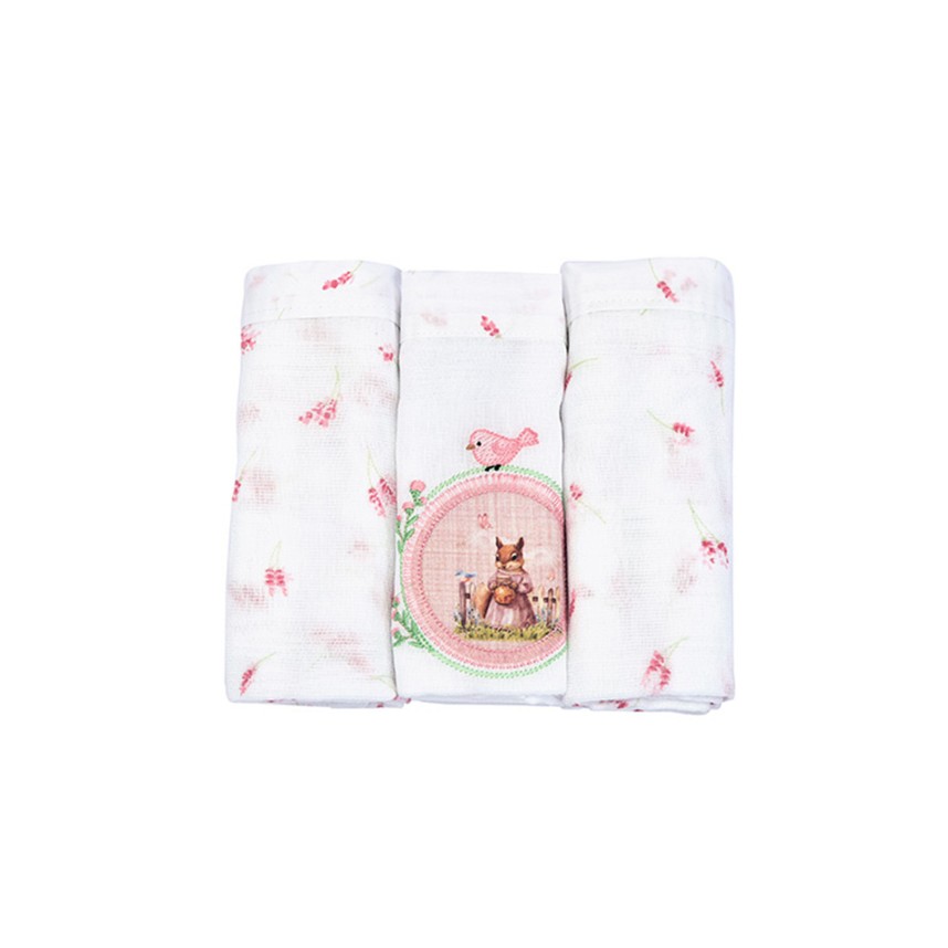 Kit Fraldas + Saquinhos para Roupas Coelha Rosa